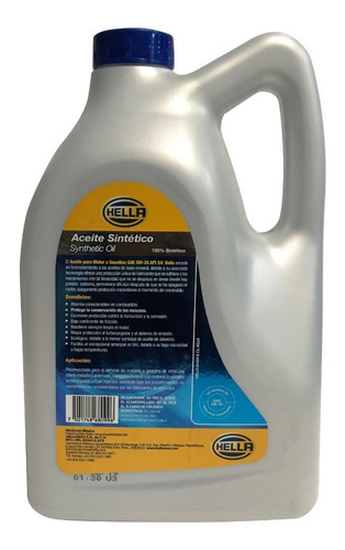Imagen 2 de 5 de Aceite Motor 5w30 Sintetico 5 Lts Presentación Oficial Hella
