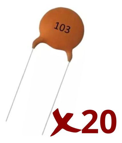 Condensador Ceramico 103 0.01uf  50v Lenteja X20 Und