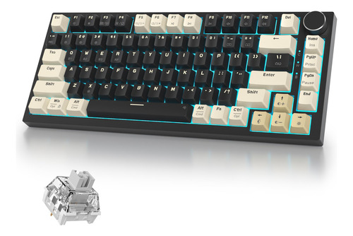 Teclado Mecánico Inalámbrico Iroboosta 400pro 75% Negro