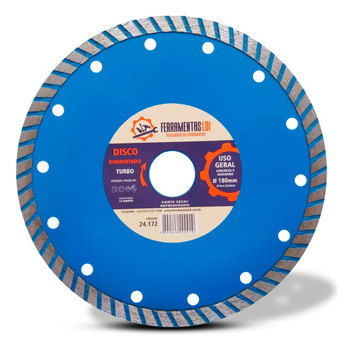 Disco Diamantado 9 Polegadas 230mm Turbo Furo 22mm Super