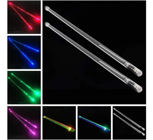Baquetas Con Iluminación Led, Baquetas De 15 Colores