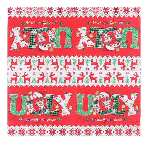 Paquete De 20 Servilletas De Papel Navideñas, Servilletas