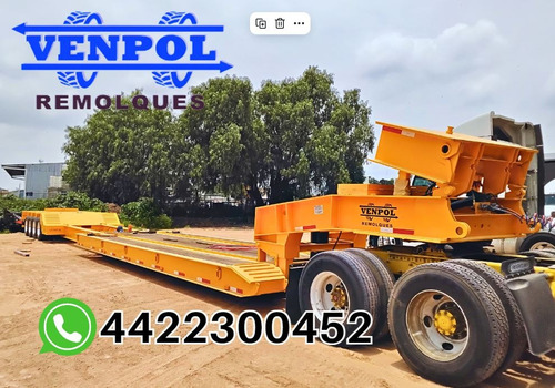 Lowboy Cuello Desmontable 2024 Remolque Cama Baja 60t Nuevo