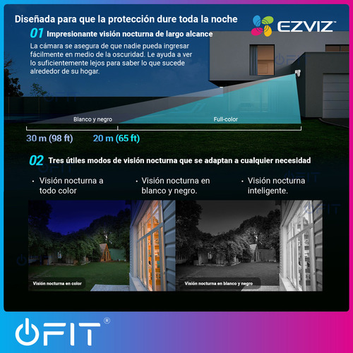 Kit X2 Camaras De Seguridad 2k Domo Exterior 360° Wifi Ezviz