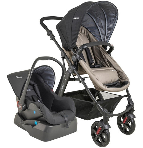 Imagem 1 de 10 de Kit Carrinho Bebê Galaxy Kiddo Vira Moisés + Casulo + Base
