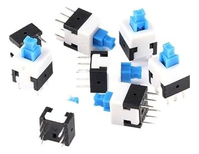 X15 Interruptor Pulsador De Boton 8x8mm 6 Pines Auto Enclave