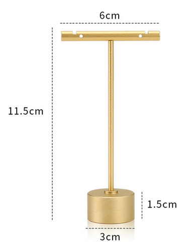 Ba Soporte De Aretes Expositor 3x1.5x11,5cm Base Redonda