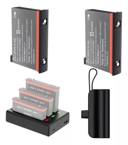  insta360 Paquete de batería X3 y concentrador de carga rápida,  incluye + 2 baterías (1800 mAh) para cámara Insta360 360 (3 artículos) :  Electrónica