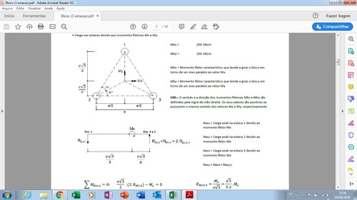 Planilha Para Cálculo De Bloco De Fundação Com 3 Estacas