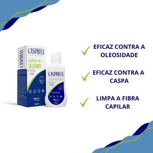 Kit 2 Shampoo Anticaspa Sulfeto De SelĂȘnio 100ml - Caspbell