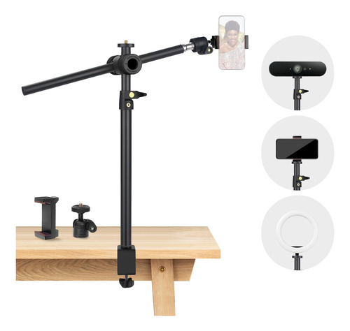 Soporte De Escritorio Para Cámara Marca Modelo Ajustable 360 Color