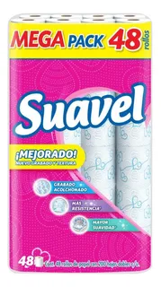 Papel Higiénico Suavel De 48 Rollos Con 200 Hojas
