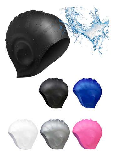 Gorra De Natacion Para Piscinas De Silicona 3d Impermeables