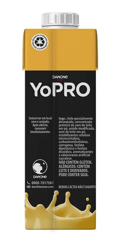 Bebida Lactea Com 15g De Proteína Yopro Banana 250ml