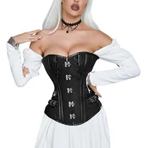 Comprar Corpete Corset Corselet Espartilho Redutor Modelador Medieval Country Preto M25