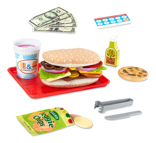 Melissa Doug Wooden Slice Stack Sandwich Counter Con Deli Co