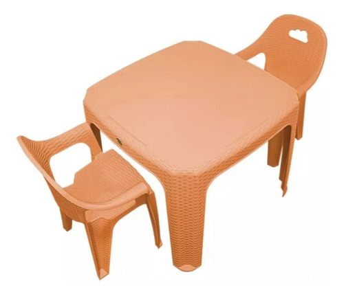 Mesa Infantil + 2 Sillas De Plástico Para Niños