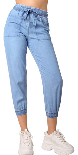 Jeans Mujer Moda Jogger Azul Furor 62106815
