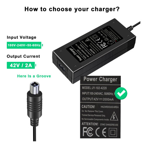 Frisatpow 42v 2a Segway Ninebot Charger For 36v Battery Bot