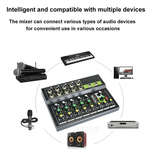 Mini Mezclador De Audio Digital Profesional De 10 Canales,