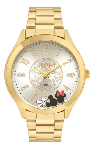 Relógio Condor Feminino Dourado Disney - Co2035nhi/i4k