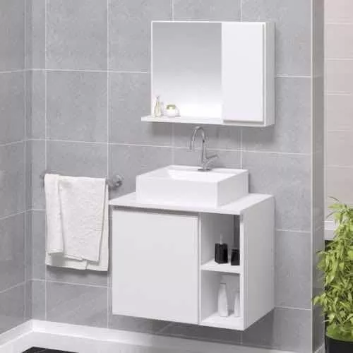 Vanitory Moderno Mueble Para Baño Espejo Organizador Vm-001