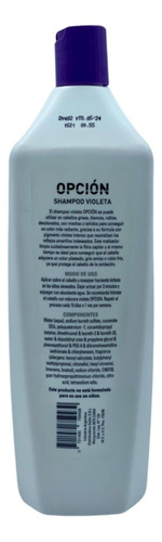 Shampoo Matizador Violeta Cabello Rubio Opción X900ml