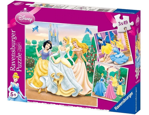 9411 Princesas Disney Rompecabezas Ravensburger 3x49 Piezas