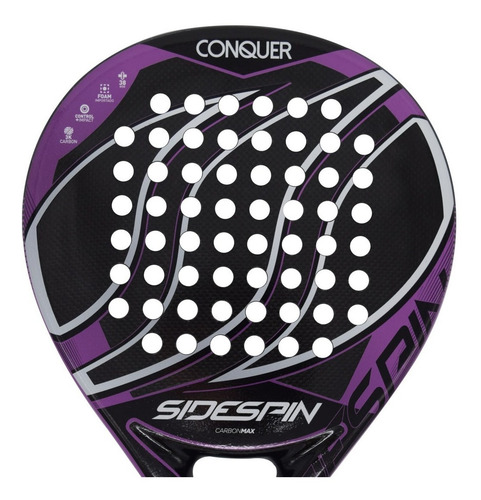 Imagen 2 de 6 de Paleta Padel Side Spin Conquer Foam Full Carbon