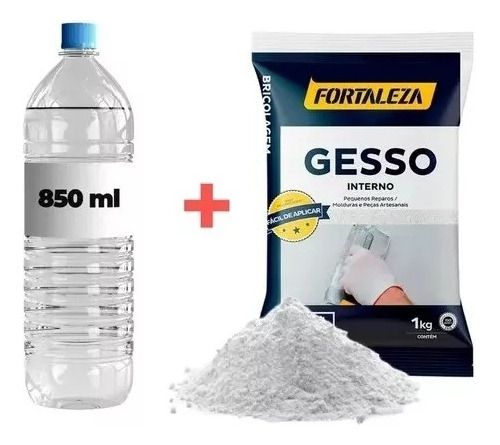 Gessos Em Pó Branco Para Artesanato Pequeno Reparo 1kg