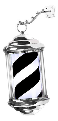Peluquería Shop Sign Light Rotating 32cm Negro Blanco