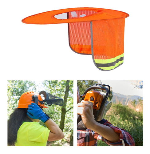 Protector Solar Para Casco, Protección Solar De Ala Naranja