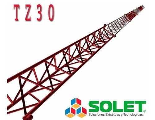 Torre Tz35 27 Metros Galvanizada En Caliente Con Accesorios