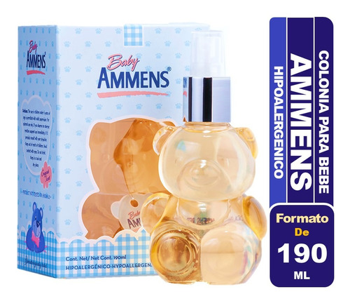 Ammens Baby Colonia Para Bebe Oso Spray 190 Ml