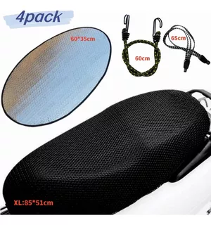 Funda Cubre Asiento Malla Para Moto+2 Cuerdas Elasticas