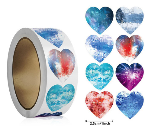 4 Paquete De 2-4 Pegatinas De Corazón De 500x, 4 Piezas