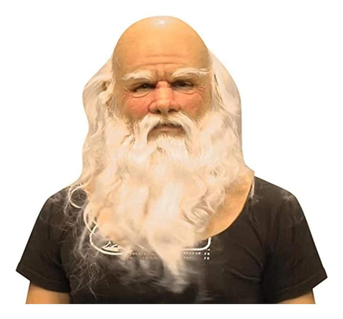 Peluca De Papá Noel Con Barba Larga A