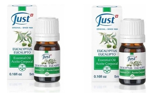 Pack 2 Aceites Esenciales Swiss Just Eucalipto 5ml