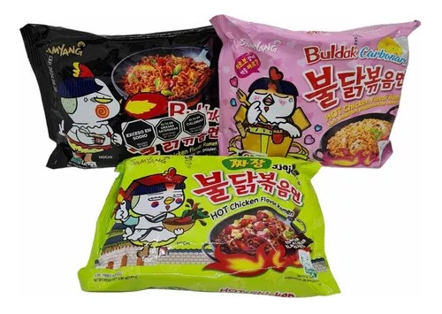 Combo: 3 Ramen Para Preparar Buldak X140gr