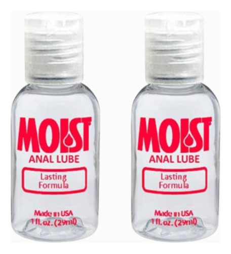 2 Mini Lubricantes Moist Anal Lube De 29ml