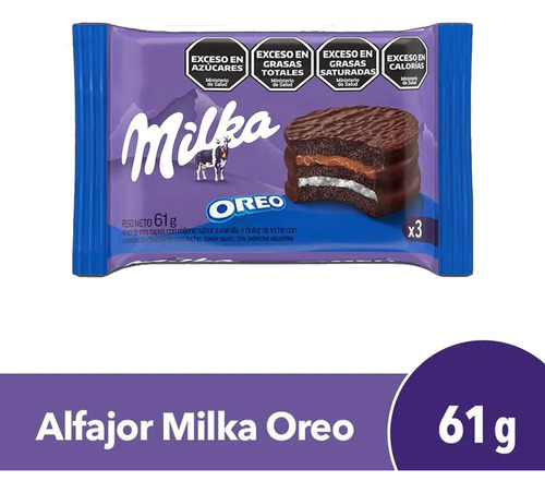 Milka Alfajor Triple Oreo X 6un - Cioccolato Tienda Dulce