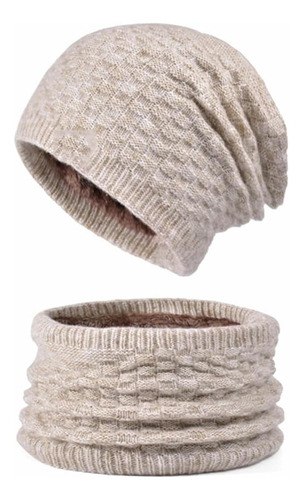 Conjunto De Gorro Y Bufanda De Punto De Invierno, Conjunto