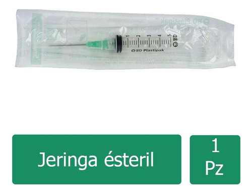 Jeringa Desechable Bd Plastipak 5 Ml 21 G X 32 Mm - Verde