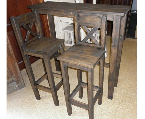 Taburete Banquetas Banco Butaca Con Respald Madera Barra Bar