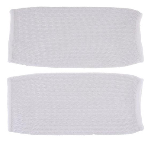 2x 1 Par De Manguitos Protectores De Brazos Blancos Pulsera