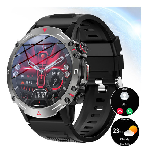 Reloj Inteligente 1.43 Amoled Militar, Impermeable Bluetooth