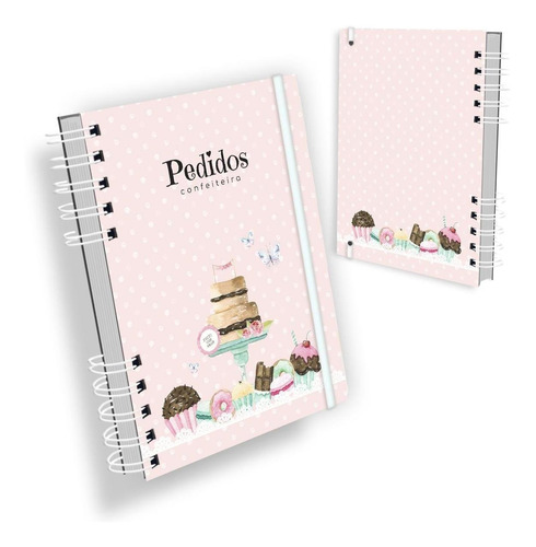 Caderno De Pedidos Confeiteira - 200 Páginas Coloridas