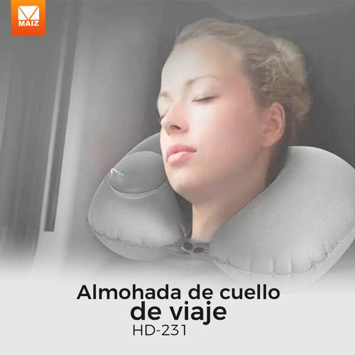 Almohada Cuello Inflable Cojin Cervical Viaje Relajante