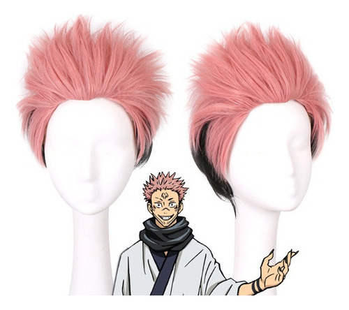 Jujutsu Kaisen Ryomen Sukuna Pelucas Cosplay Color Block A