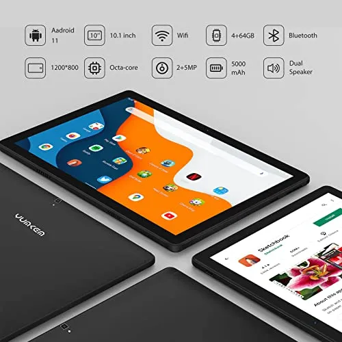 Tablet Android De 10.1 Pulgadas, 4gb De Ram, 64gb De Al...